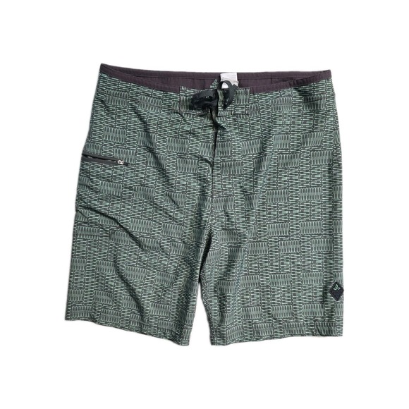 Prana Other - PrAna Board Shorts Men's 36 Green Geometric Surf Swim Beach Quick Dry